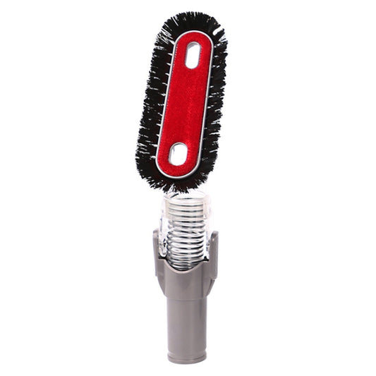 Transparent brush head attachment with red bristle roller for Dyson vacuum
