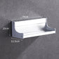 Wall-mounted aluminum condiment rack with 29 cm length and 10 cm height, side brackets