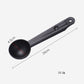 Black coffee cleaning measure spoon, 16 cm long, with circular scoop head
