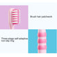 Children toothbrush with soft bristles, striped handle and non-slip ring