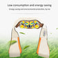 Cream massage shawl with brown kneading pad and orange side panels, close view