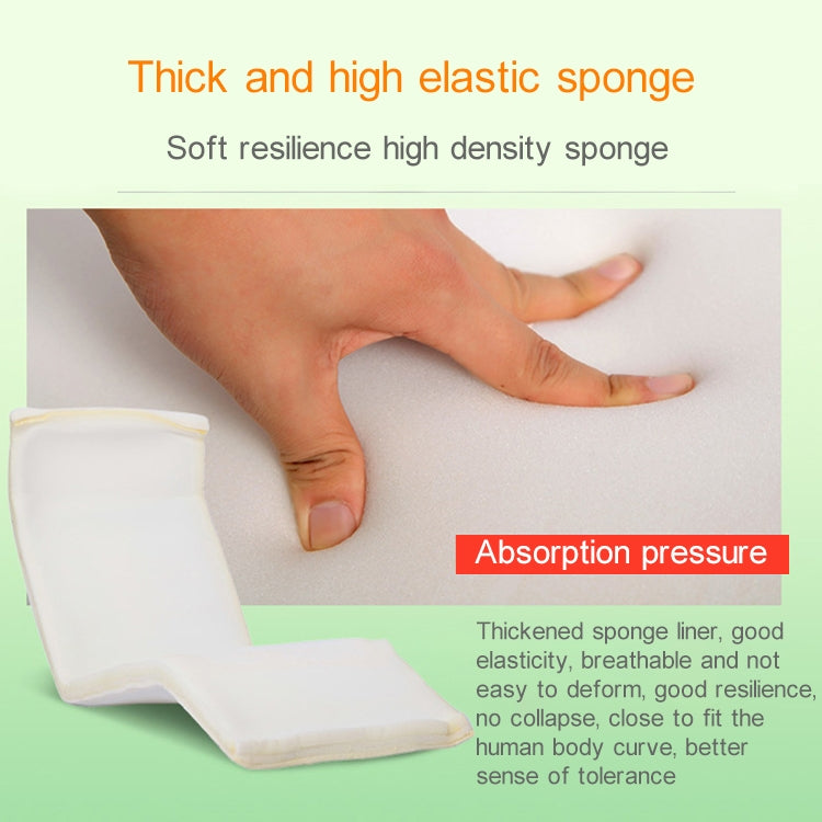 Thick white cushion insert with soft foam texture for a foldable floor recliner