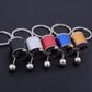 Set of colorful gear shift keychains with split rings and metal hanging balls