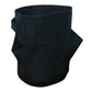 Black felt planting bag with wide top rim and stitched side pocket openings