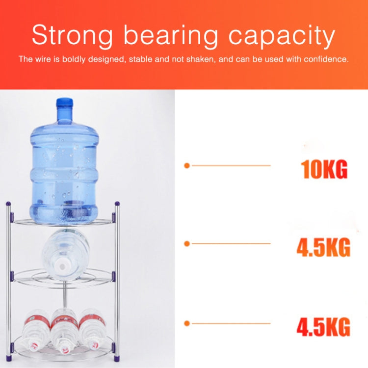 Three-tier stainless pot rack with strong frame for heavy cookware loads