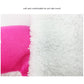 Pink and white pet tent fabric close-up with soft, plush lining for comfort