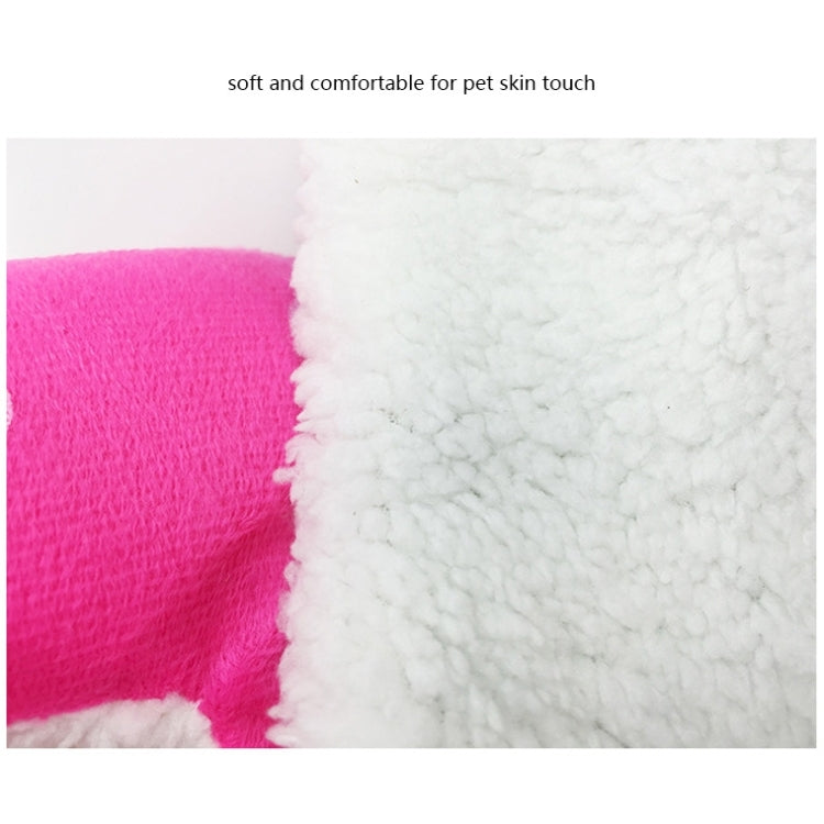 Pink and white pet tent fabric close-up with soft, plush lining for comfort