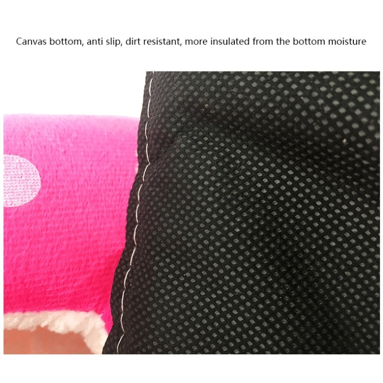 Pet tent bottom close-up with anti-slip, dirt-resistant canvas fabric