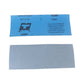 Blue wet/dry abrasive sandpaper sheets with printed silicon carbide and grit text