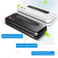 Black and white vacuum food sealer combo with sealing bar and control panels