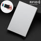 Light gray slim business and credit card holder with hinged front