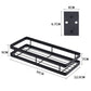 Black wall mount seasoning rack, 30cm long, two wire shelves with mounting bracket