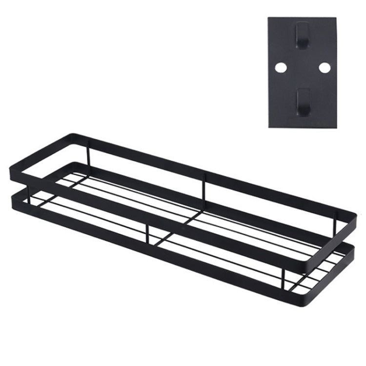 35cm wall-mount seasoning rack with black wire shelves and side rails