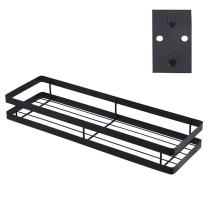35cm wall-mount seasoning rack with black wire shelves and side rails