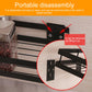 Black wall-mount seasoning rack with removable rails and mounting plates