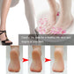 Heels shown before and after using a foot callus remover tool