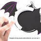 Self-adhesive backing for Halloween bat paper decorations, peel-and-stick
