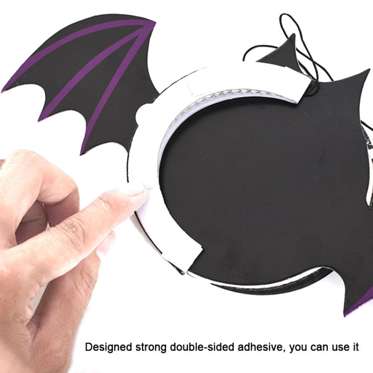 Self-adhesive backing for Halloween bat paper decorations, peel-and-stick