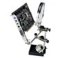 5X magnifier with metal support frame, black base, and spring coil holder