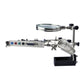 5X magnifying glass on adjustable metal stand with spring coil and black base pad