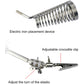 Spring coil placement device with adjustable alligator clip for holding parts
