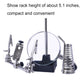 Compact magnifying glass stand with spring coils, circular lens, and metal support arms