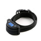 Black woven dog training collar with LCD display remote control module