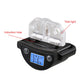Black test light remote device with LCD screen and transparent protective cover