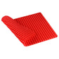 Red silicone food pad, diamond-textured surface, rectangular