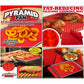 Red silicone cooking mat with diamond texture, rectangular