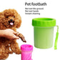 Green pet footbath cleaning cup with lid and strap, size S