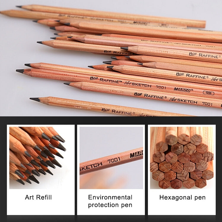 Multiple sharpened wooden 2B graphite pencils arranged in a row