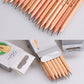 Close-up of sharpened wooden 2B graphite pencil tips