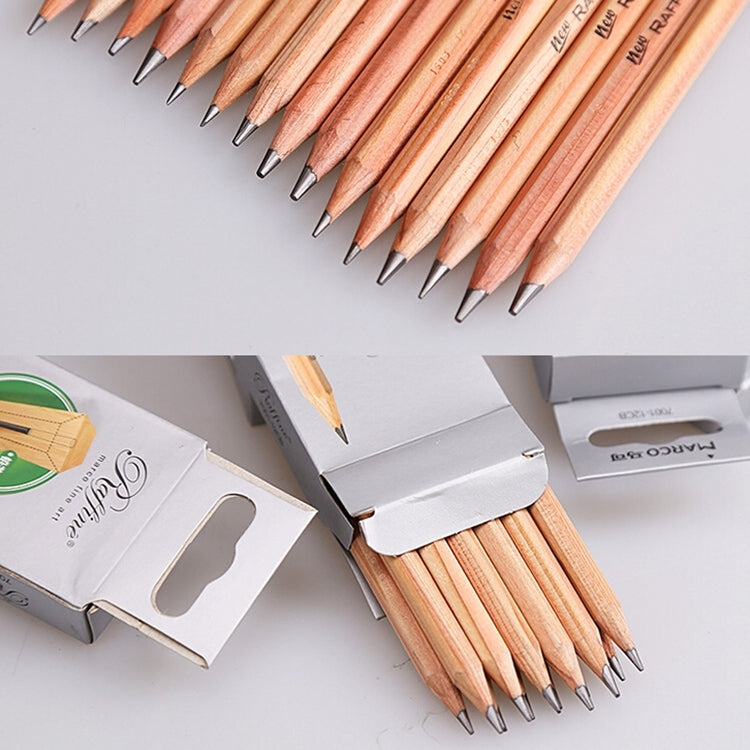 Close-up of sharpened wooden 2B graphite pencil tips