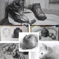 Graphite pencil sketch drawings of objects and still life on paper