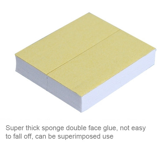 Double-sided yellow sponge pad for adhesive use, shown as a rectangular block