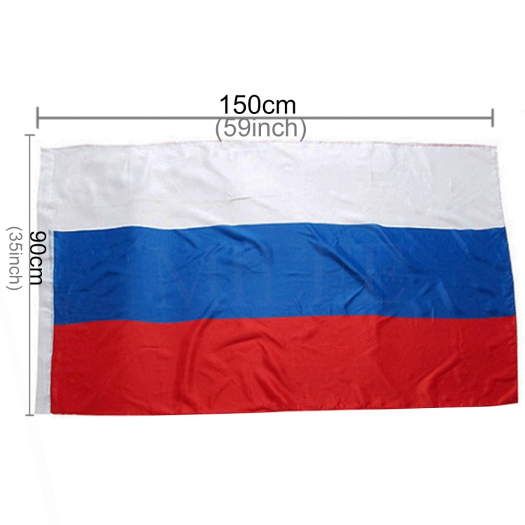 Russian tricolor polyester flag 150x90cm, white blue red horizontal stripes