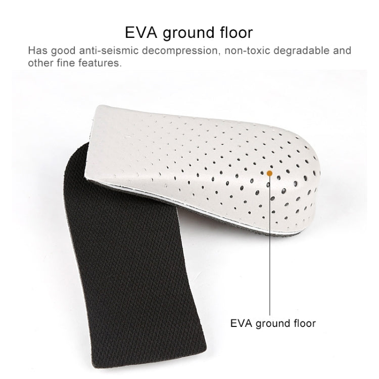 Arch height insert showing black fabric edge and white EVA-style base pad
