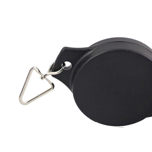 Adjustable pulley hanging hook, black housing with metal carabiner and loop
