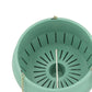 Green plastic hanging planter with vented base insert and metal chain loop