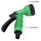 Green multifunction garden spray gun with black handle and round multi-setting nozzle head