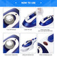 Handheld steamer control knob and water fill area with MAX indicator