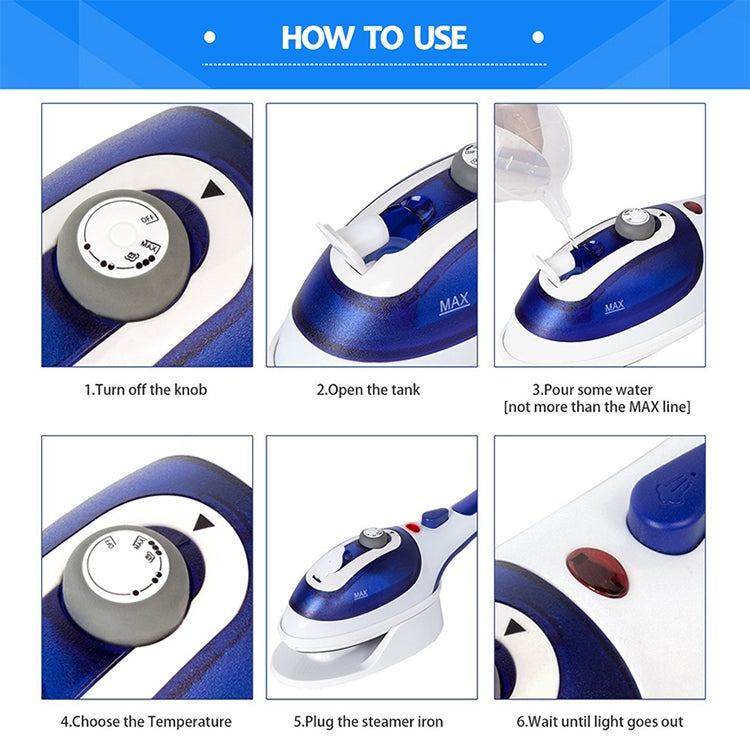 Handheld steamer control knob and water fill area with MAX indicator