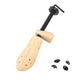 Wooden shoe stretcher with black screw expander and two adjustment discs