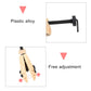 Wooden shoe stretcher with black plastic alloy parts and adjustable screw mechanism