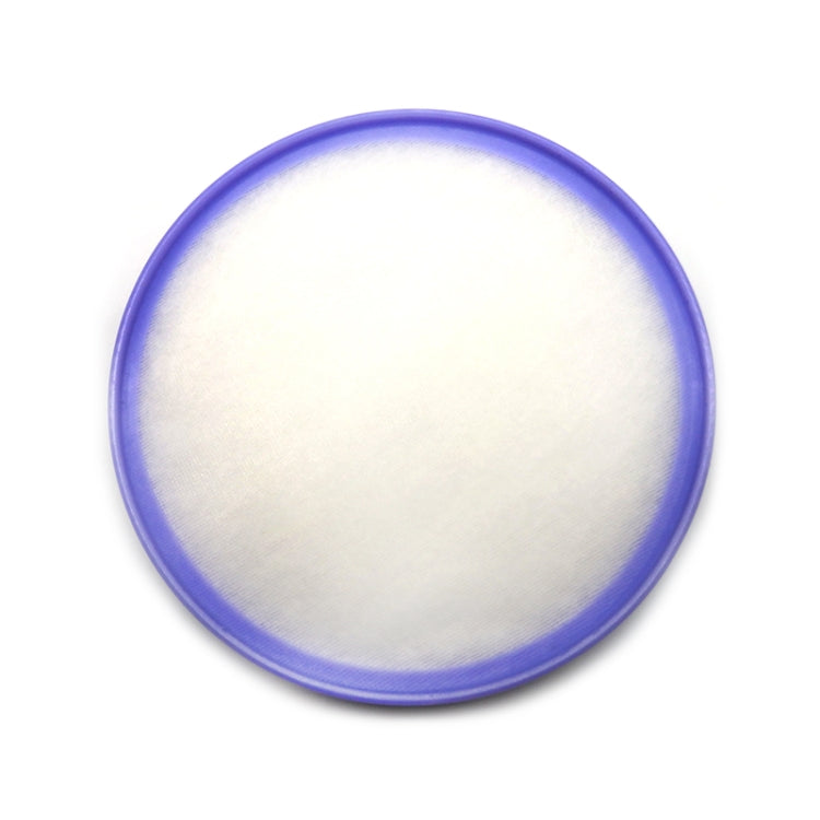 Single circular white filter with purple outer rim for vacuum replacement