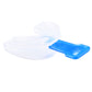 Clear mouthguard with blue EVA base plate for stop-snoring set