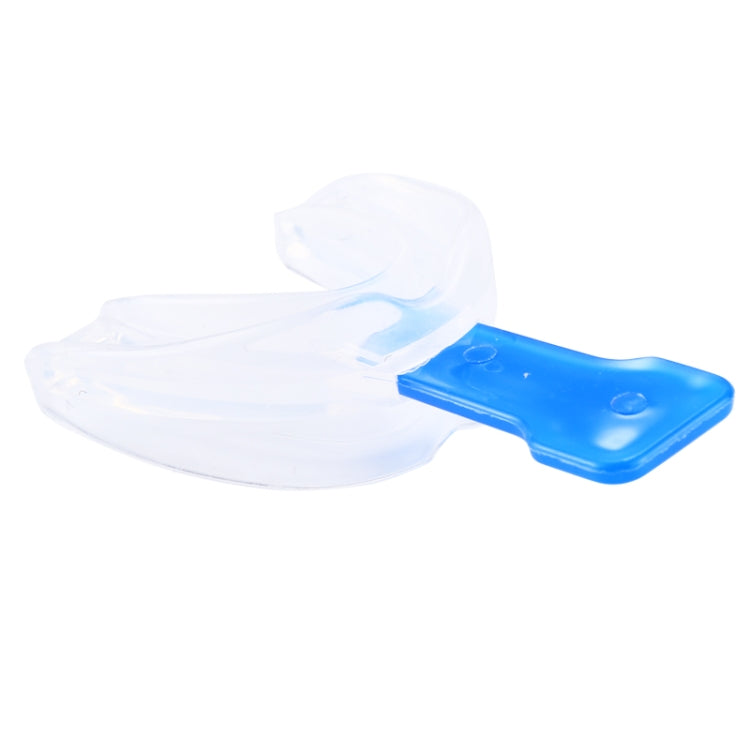 Clear mouthguard with blue EVA base plate for stop-snoring set