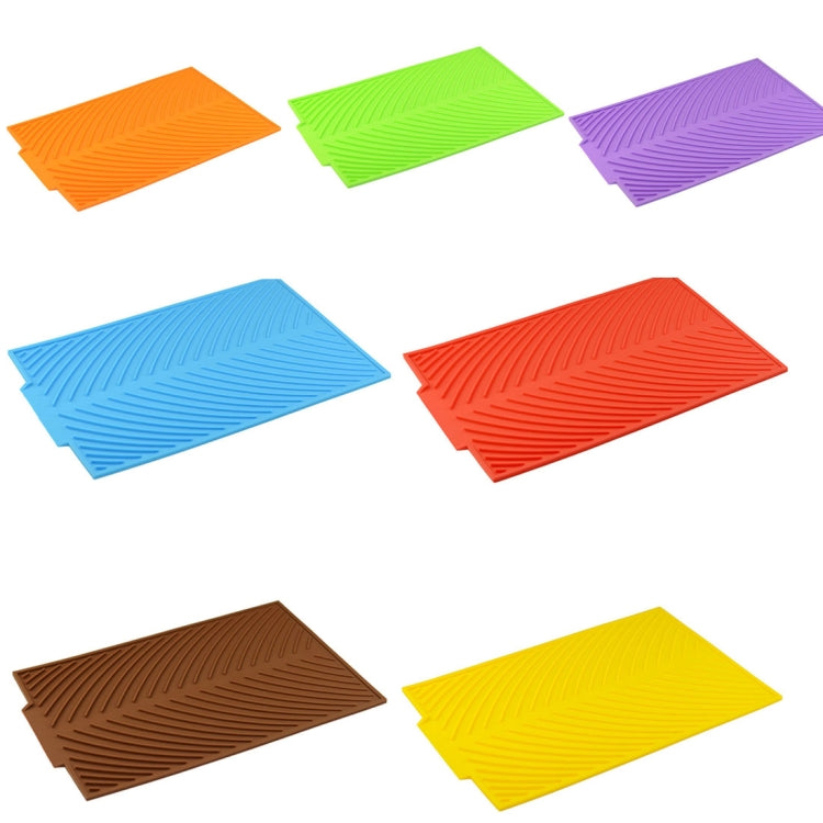 Assorted color silicone foldable drain mats with ribbed texture