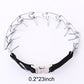 Adjustable metal chain dog collar, 0.2 x 23 in, black fabric strap